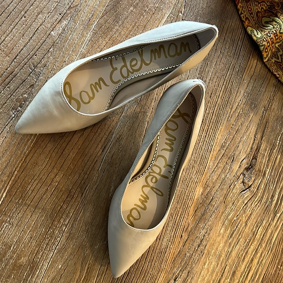 Sam Edelman Dori Kitten Heel Tan Leather Pump 7 1/2 M.  Excellent condition. - Picture 1 of 1